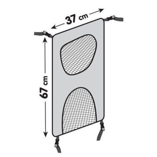 ΔΙΑΧΩΡΙΣΤΙΚΟ ΚΑΜΠΙΝΑΣ ΑΥΤΟΚΙΝΗΤΟΥ(ΠΡΟΣΤΑΤΕΥΤΙΚΟΣ ΦΡΑΓΜΟΣ ΚΑΘΙΣΜΑΤΩΝ) ΓΙΑ ΣΚΥΛΟΥΣ PET-5 (37 X 67 cm) Αξεσουάρ Κατοικιδίων