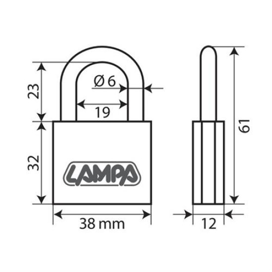 ΛΟΥΚΕΤΟ 40mm STANDARD ΜΕ 3 ΚΛΕΙΔΙΑ Αντικλεπτικές Συσκευές