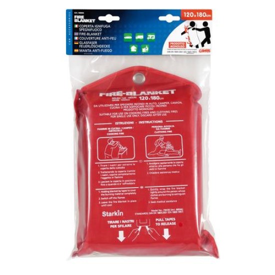 ΚΟΥΒΕΡΤΑ ΠΡΟΣΤΑΣΙΑΣ ΑΠΟ ΤΗΝ ΦΩΤΙΑ FIRE-BLANKET 120x180cm Φαρμακεία Τρίγωνα Διάσωση