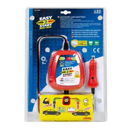 ΡΕΥΜΑΤΟΔΟΤΗΣ ΜΕ ΦΙΣ ΑΝΑΠΤΗΡΑ 12V 8Ah EASY 2 START 15-20min Εκκινητές Μπαταρίας