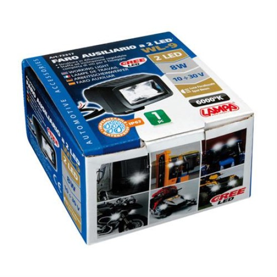 ΠΡΟΒΟΛΕΑΣ ΕΡΓΑΣΙΑΣ 2 CREE LED WL-9 10/30V 8W 520LM 6.000K -1ΤΕΜ. Φώτα Εργασίας LED