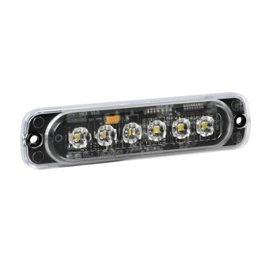 ΣΤΡΟΜΠΟ ΛΕΥΚΟ LF1 12/24V ΜΕ 6 LED 19 ΧΡΗΣΕΩΝ ΑΔΙΑΒΡΟΧΟ 113x28mm 1ΤΕΜ. Στρόμπο (Strobe)