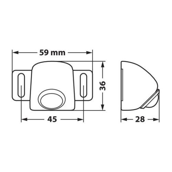 ΒΟΗΘΗΤΙΚΟ ΦΩΣ ΟΠΙΣΘΕΝ 12/24V 6LED 4W 500lm 6.000K LED-PROJECTOR 59x36x28mm ΛΕΥΚΟ ΦΩΣ ΑΔΙΑΒΡΟΧΟ Εξωτερικά Οπίσθια Φώτα