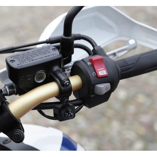 ΔΙΑΚΟΠΤΗΣ 12V 6A ΤΙΜΟΝΙΟΥ ΜΟΤΟ ΑΔΙΑΒΡΟΧΟΣ 6mm ΜΑΥΡΟΣ 1ΤΕΜ. Διακόπτες Ρελέ