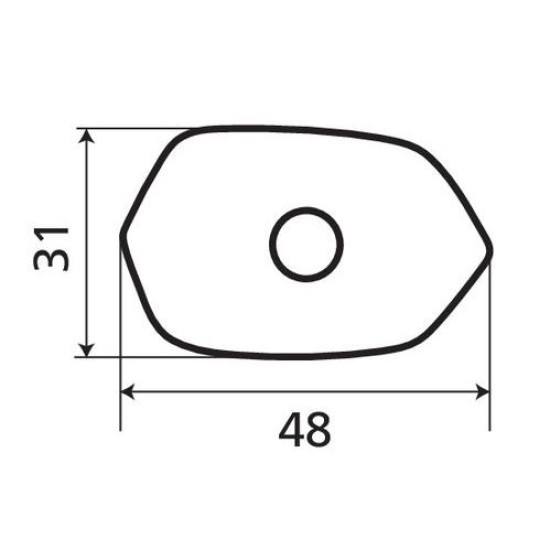 ΑΝΤΑΠΤΟΡΑΣ ΓΙΑ ΦΛΑΣ KAWASAKI 2012+ 48x31mm 4 ΤΕΜ. Αντάπτορες Φλας