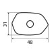 ΑΝΤΑΠΤΟΡΑΣ ΓΙΑ ΦΛΑΣ KAWASAKI 2012+ 48x31mm 4 ΤΕΜ. Αντάπτορες Φλας