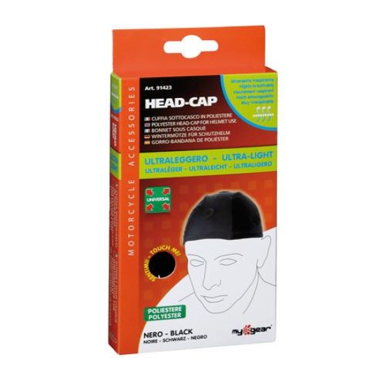 ΦΑΛΑΠΑ/ΣΚΟΥΦΑΚΙ ΕΣΩΤΕΡΙΚΟ ΚΡΑΝΟΥΣ HEAD-CAP ΜΕ 5 VELCRO (ΜΑΥΡΟ/ΠΟΛΥΕΣΤΕΡΑΣ/ONE SIZE) - 1 ΤΕΜ. Balaclava