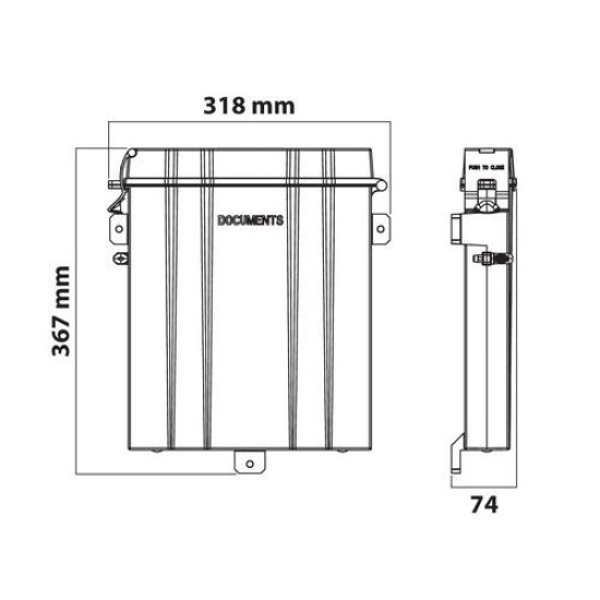 ΟΡΘΟΓΩΝΙΟ ΚΟΥΤΙ ΦΥΛΑΞΗΣ ΕΓΓΡΑΦΩΝ ΜΕ ΥΠΟΔΟΧΗ ΑΣΦΑΛΕΙΑΣ (367 Χ 318 Χ 74 mm) Διάφορες Θήκες