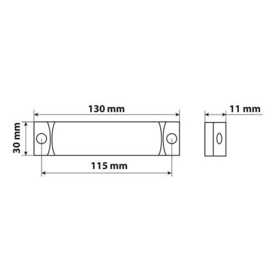 ΦΩΣ ΘΕΣΕΩΣ ΦΟΡΤΗΓΟΥ 24V 3LED ΛΕΥΚΟ 130x30mm 1ΤΕΜ. Εξωτερικά Φώτα & Προβολείς LED