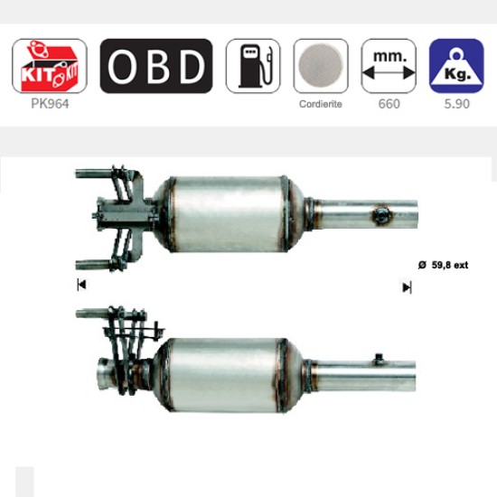 ΦΙΛΤΡΟ DPF ΚΟΡΔΙΕΡΙΤΗ MERCEDES SPRINTER 209/211/213/215/309/311/313/315/411/509/511/515 2.1TD CDI 2148cc 2006-2010 Φίλτρα Μικροσωματιδίων (DPF)