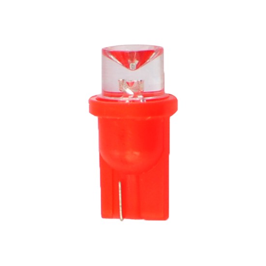 T10 W5W 12V W2,1x9,5d LED 1xFlux 8mm ΚΟΚΚΙΝΟ ΔΙΑΘΛΑΣΗΣ (ΚΑΡΦΩΤΟ ΑΚΑΛΥΚΟ) 1ΤΕΜ. M-TECH Χωρίς Κάλυκα