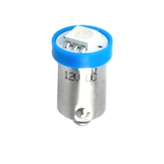 T4W 12V 0,24W BA9s (ΜΙΝΙΟΝ) LED 1xSMD5050 ΜΠΛΕ 1ΤΕΜ. Με Κάλυκα