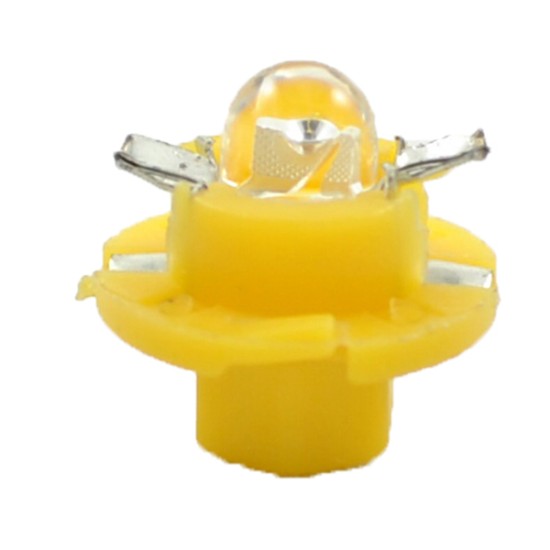 BAX 12V B8,4d 0,2W LED 1xFLUX 5mm ΚΙΤΡΙΝΟ 1ΤΕΜ. Χωρίς Κάλυκα