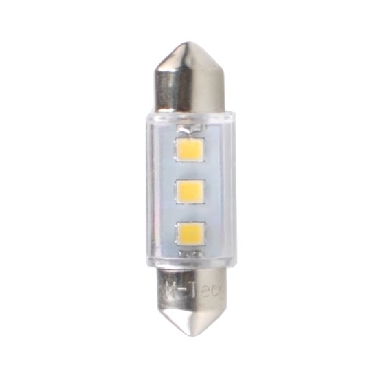 ΛΑΜΠΑΚΙΑ ΠΛΑΦΟΝΙΕΡΑΣ C5W/C10W 12V 0,24W SV8,5 36mm LED 3xSMD3528 ΛΕΥΚΟ 1ΤΕΜ. Πλαφονιέρας