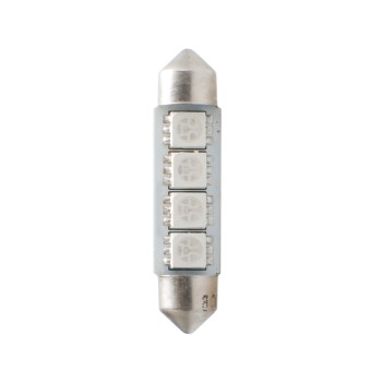ΛΑΜΠΑΚΙΑ ΠΛΑΦΟΝΙΕΡΑΣ C5W/C10W 12V 0,96W SV8,5 41mm CAN-BUS LED 4xSMD5050 PREMIUM ΜΠΛΕ 1ΤΕΜ.