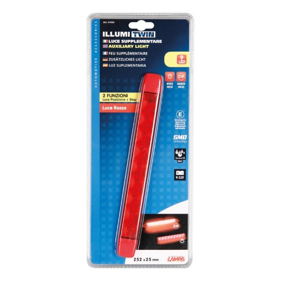 ΦΩΣ ΟΓΚΟΥ 9/32V ILLUMI ΜΕ 9 SMD LED 2 ΧΡΗΣΕΙΣ ΘΕΣΕΩΣ/STOP (ΚΟΚΚΙΝΟ/ΑΔΙΑΒΡΟΧΟ) - 1 ΤΕΜ. Εξωτερικά Φώτα
