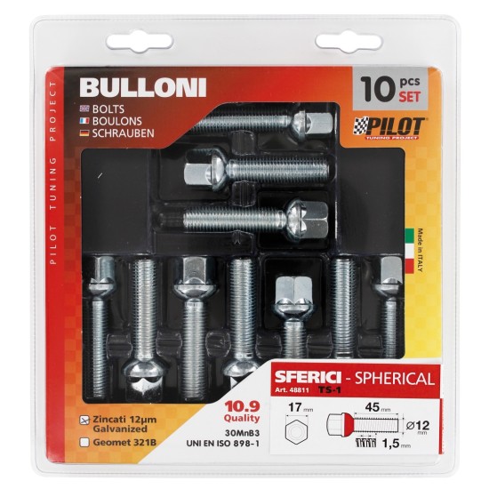 ΜΠΟΥΛΟΝΙΑ ΣΦΑΙΡΙΚΑ 12x1.5 44mm 17 ΚΛΕΙΔΙ Σφαιρικά ΜΠΟΥΛΟΝΙΑ ΣΦΑΙΡΙΚΑ 12x1.5 44mm 17 ΚΛΕΙΔΙ Σφαιρικά