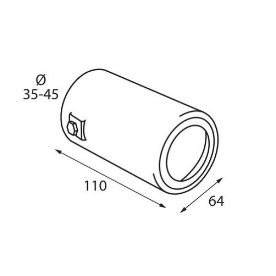 ΑΚΡΟ ΕΞΑΤΜΙΣΗΣ TS-54 Φ 35-45mm Μπούκες Εξάτμισης