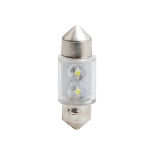 ΛΑΜΠΑΚΙΑ ΠΛΑΦΟΝΙΕΡΑΣ C5W/C10W 12V 0,26W SV8,5 31mm LED 2xFlux 3mm ΛΕΥΚΟ BLISTER 2ΤΕΜ Πλαφονιέρας