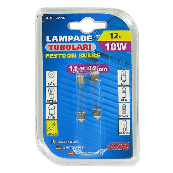 ΣΕΤ ΛΑΜΠΑΚΙΑ 12V/10W SV8.5-8 Πλαφονιέρας