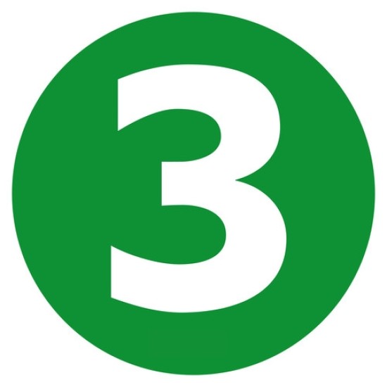 ΑΥΤΟΚΟΛΛΗΤΟΣ ΑΡΙΘΜΟΣ ΓΙΑ EURO no3 Πινακίδες και Σήμανση