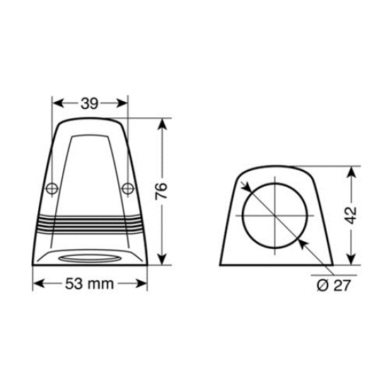 ΒΑΣΗ ΜΟΝΗ ΓΙΑ ΠΡΙΖΕΣ ΕΧΤ 53x76mm Διάφορες Πρίζες και Φις