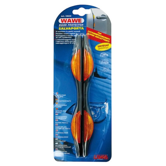 Αντικρουστικά πόρτας Wave (ζευγάρι) με ανακλαστήρες Προστασία Πόρτας