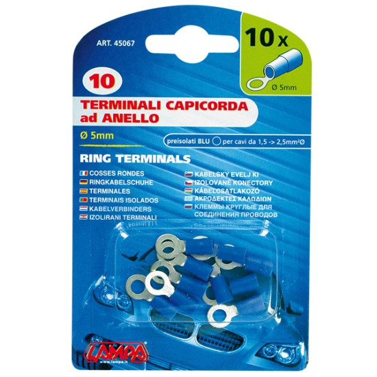 ΦΙΣΑΚΙΑ 5mm (10τμχ.) Ακροδέκτες Καλωδίων