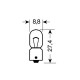 ΛΑΜΠΑ ΜΙΝΙΟΝ 12V/4W (T4W) Με Κάλυκα