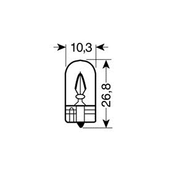 ΛΑΜΠΑ ΑΚΑΛΥΚΗ 12V/5W WY5W Χωρίς Κάλυκα