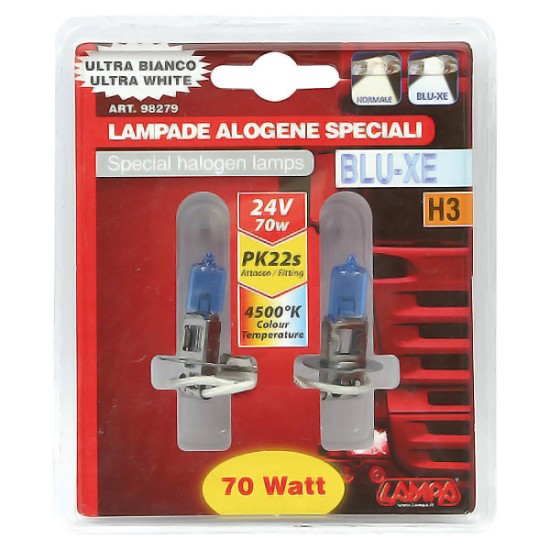 ΛΑΜΠΑ H3 24V/70W Blue-Xenon (PK22s) 4500K 4100K έως 4700K