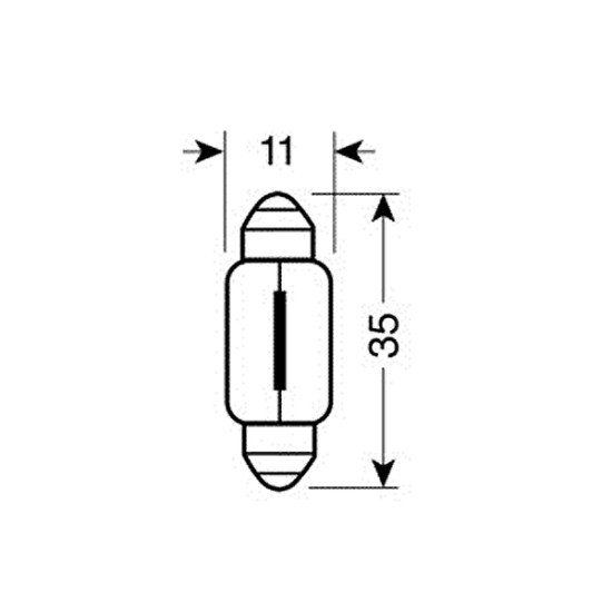 ΛΑΜΠΑΚΙΑ ΠΛΑΦΟΝΙΕΡΑΣ C10W 12V 10W SV8,5-8 (11x35mm) BLUE DYED-GLASS BLISTER - 2 ΤΕΜ. Πλαφονιέρας