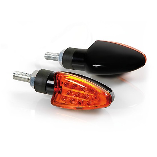 ΦΛΑΣ ΜΗΧΑΝΗΣ ARROW 12V LED (68 x 27 mm) ΜΑΥΡΟ ΜΕ ΠΟΡΤΟΚΑΛΙ ΤΖΑΜΑΚΙ -2 ΤΕΜ. LED Φλας