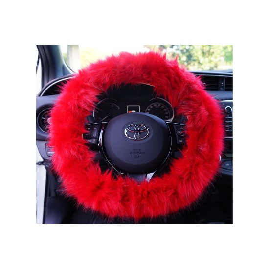 ΚΑΛΥΜΜΑ ΤΙΜΟΝΙΟΥ ΓΟΥΝΙΝΟ ΚΟΚΚΙΝΟ 37-39 Καλύμματα Τιμονιού