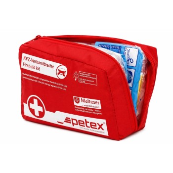Σετ Φαρμακείου Αυτοκινήτου Petex DIN 13164 – Κόκκινο